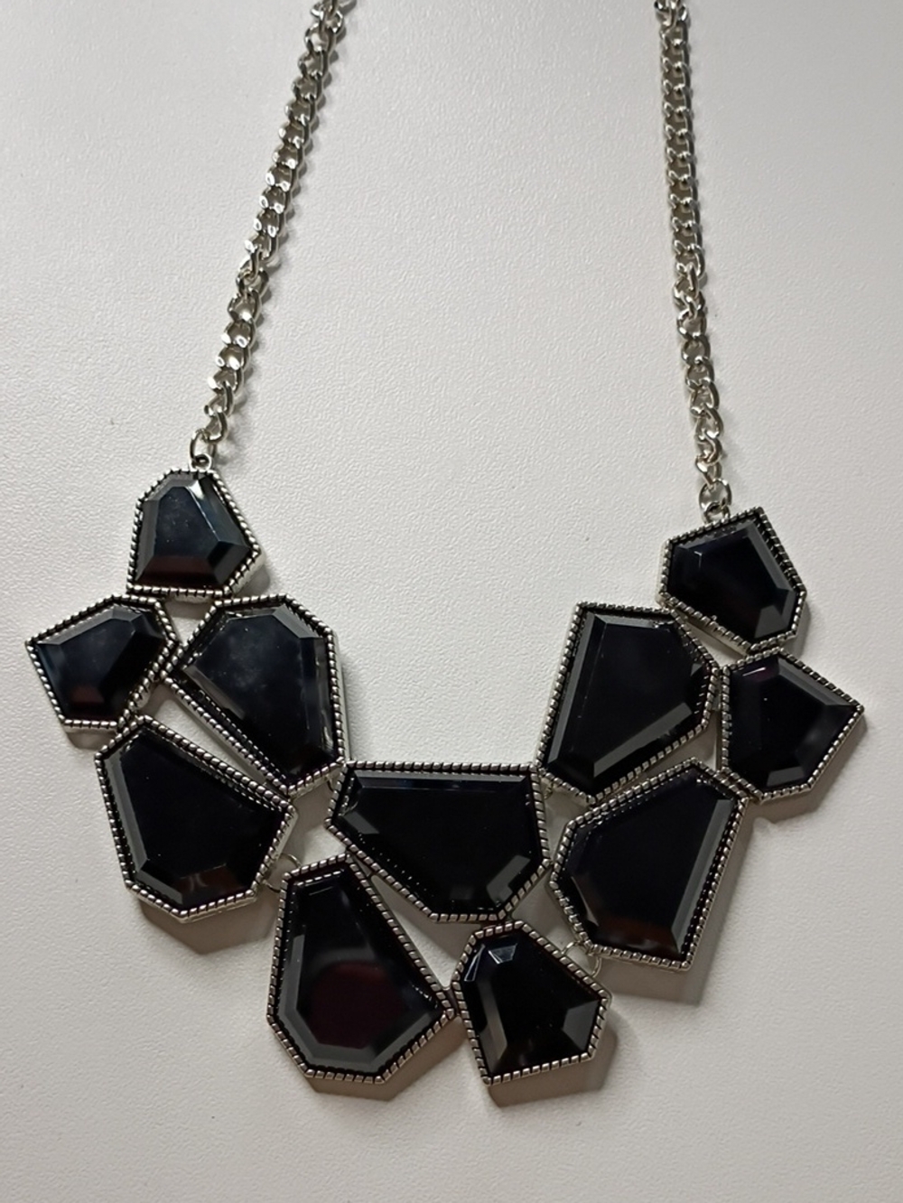 paparazzi Black Faceted Geometric Statement Necklace
